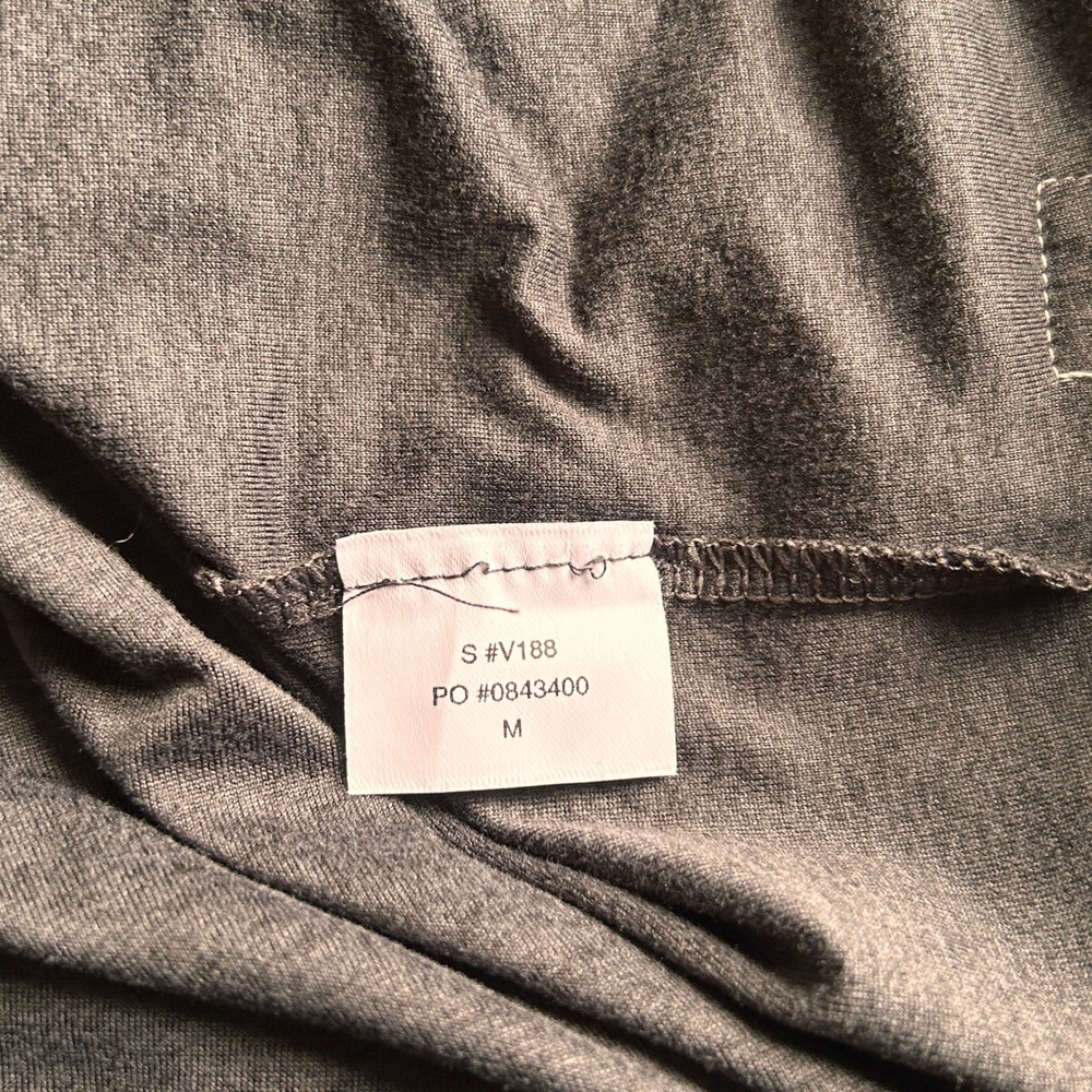 Vuori Strato Tech Polo Medium Charcoal Grey Heather Performance Shirt - Picture 3 of 5